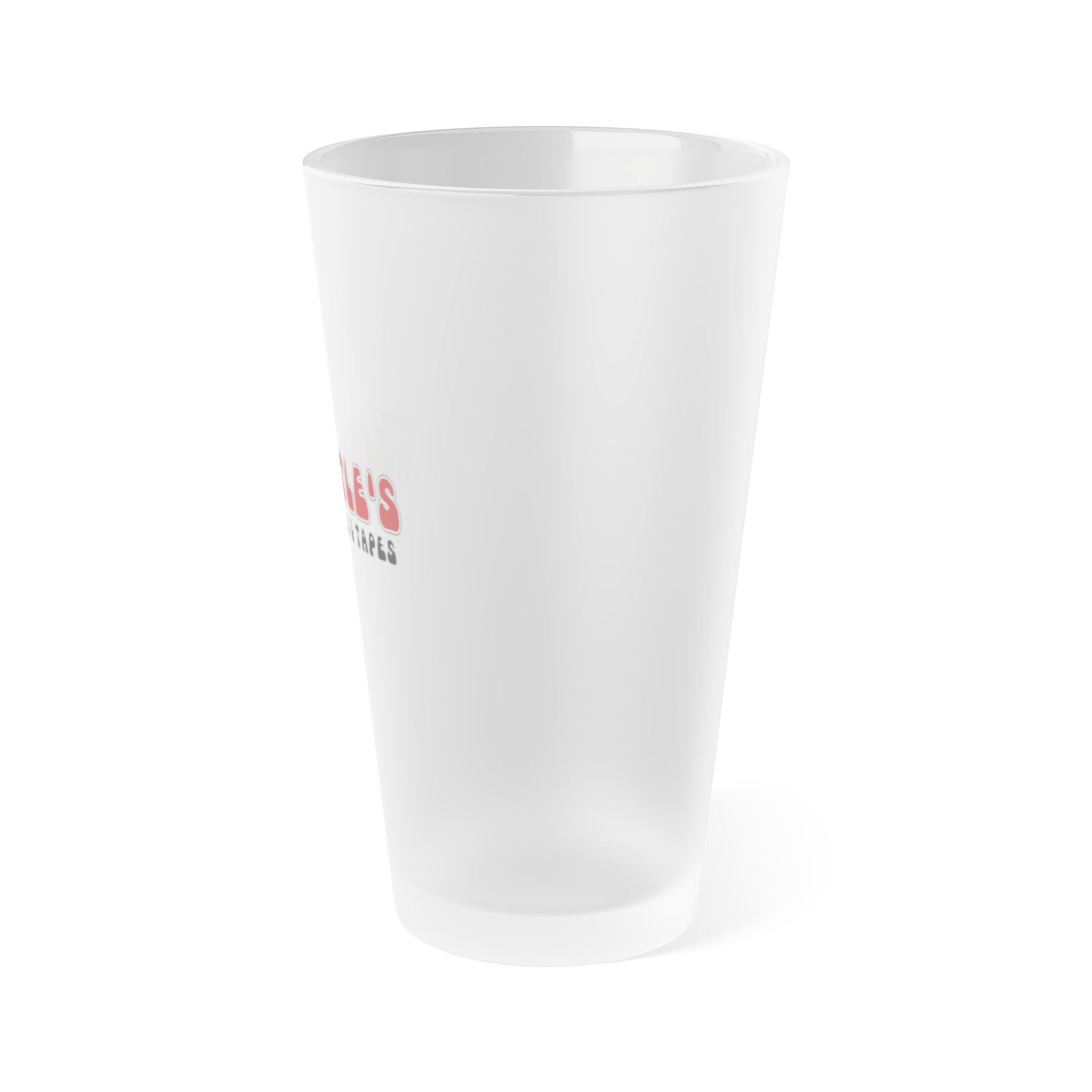Vintage Turtles Record & Tapes Store Logo Frosted 16 Ounce Pint Glass - POPvault