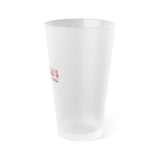 Vintage Turtles Record & Tapes Store Logo Frosted 16 Ounce Pint Glass - POPvault
