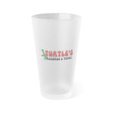 Vintage Turtles Record & Tapes Store Logo Frosted 16 Ounce Pint Glass - POPvault