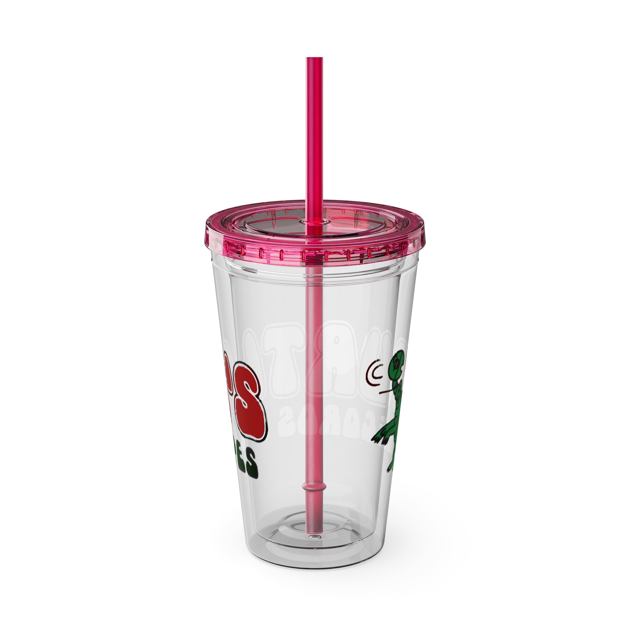 Vintage Turtles Record & Tapes Store Logo Sunsplash Reusable 16 Ounce Tumbler With Straw - POPvault