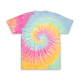 Vintage Turtles Record & Tapes Store Logo Unisex Vibrant Oversized Tie - Dye Short Sleeve T-Shirt with Embroidery - POPvault