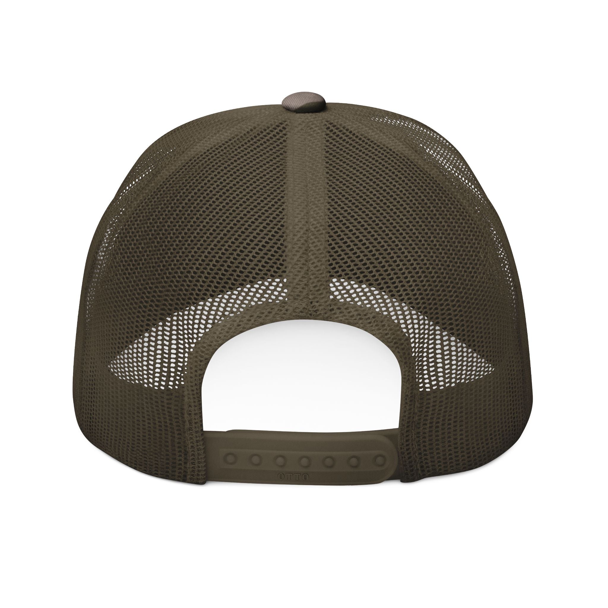 Vintage Turtles Records & Tapes Logo Embroidered Camouflage Trucker Hat - POPvault