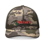 Vintage Turtles Records & Tapes Logo Embroidered Camouflage Trucker Hat - POPvault