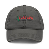 Vintage Turtles Records & Tapes Logo Embroidered Distressed Dad Hat - POPvault