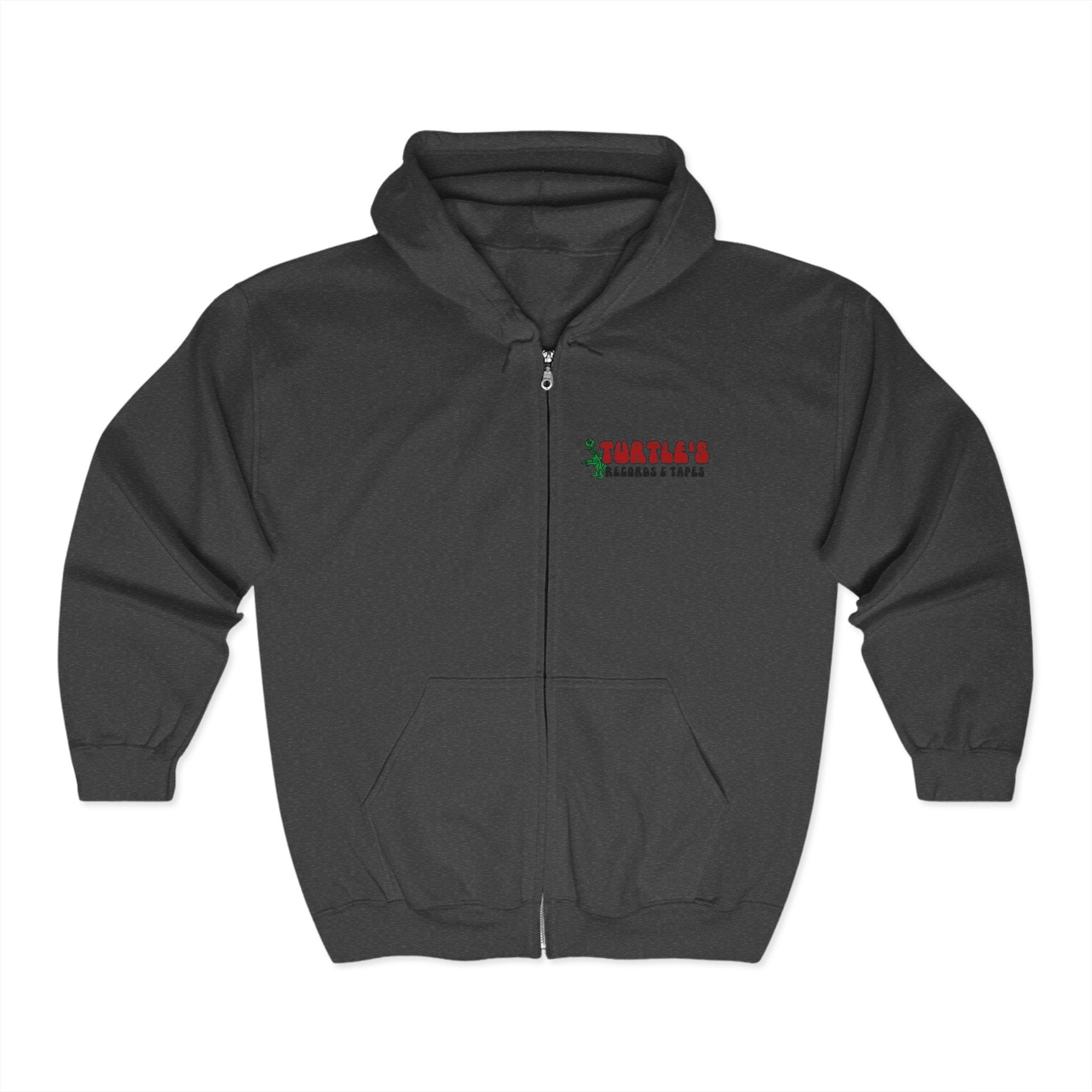 Vintage Turtles Records & Tapes Logo Unisex Zip Hoodie - POPvault