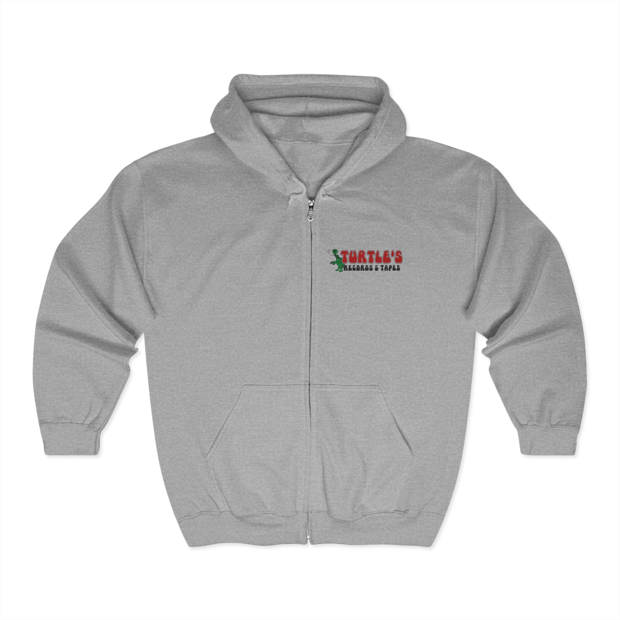 Vintage Turtles Records & Tapes Logo Unisex Zip Hoodie - POPvault