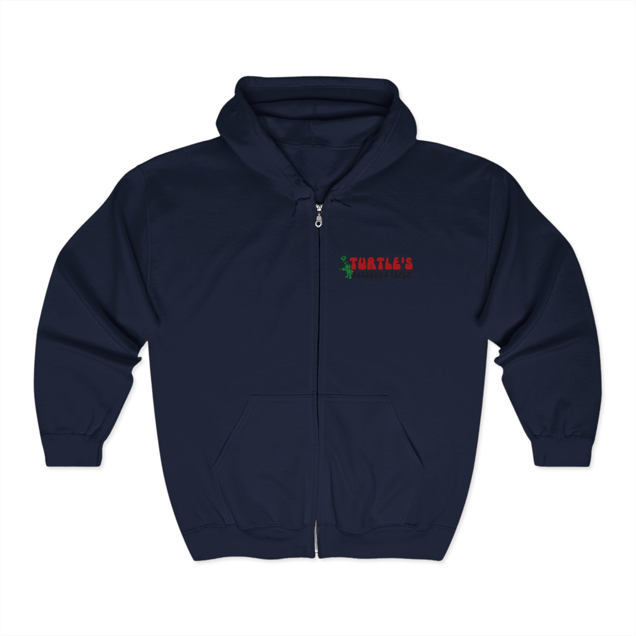 Vintage Turtles Records & Tapes Logo Unisex Zip Hoodie - POPvault