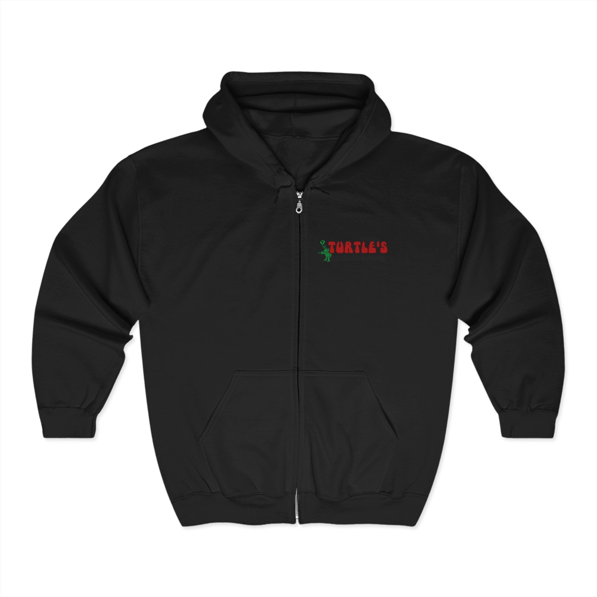 Vintage Turtles Records & Tapes Logo Unisex Zip Hoodie - POPvault