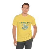 Vintage Turtles Records & Tapes Savings Stamps Logo Unisex Jersey Short Sleeve T-Shirt - POPvault