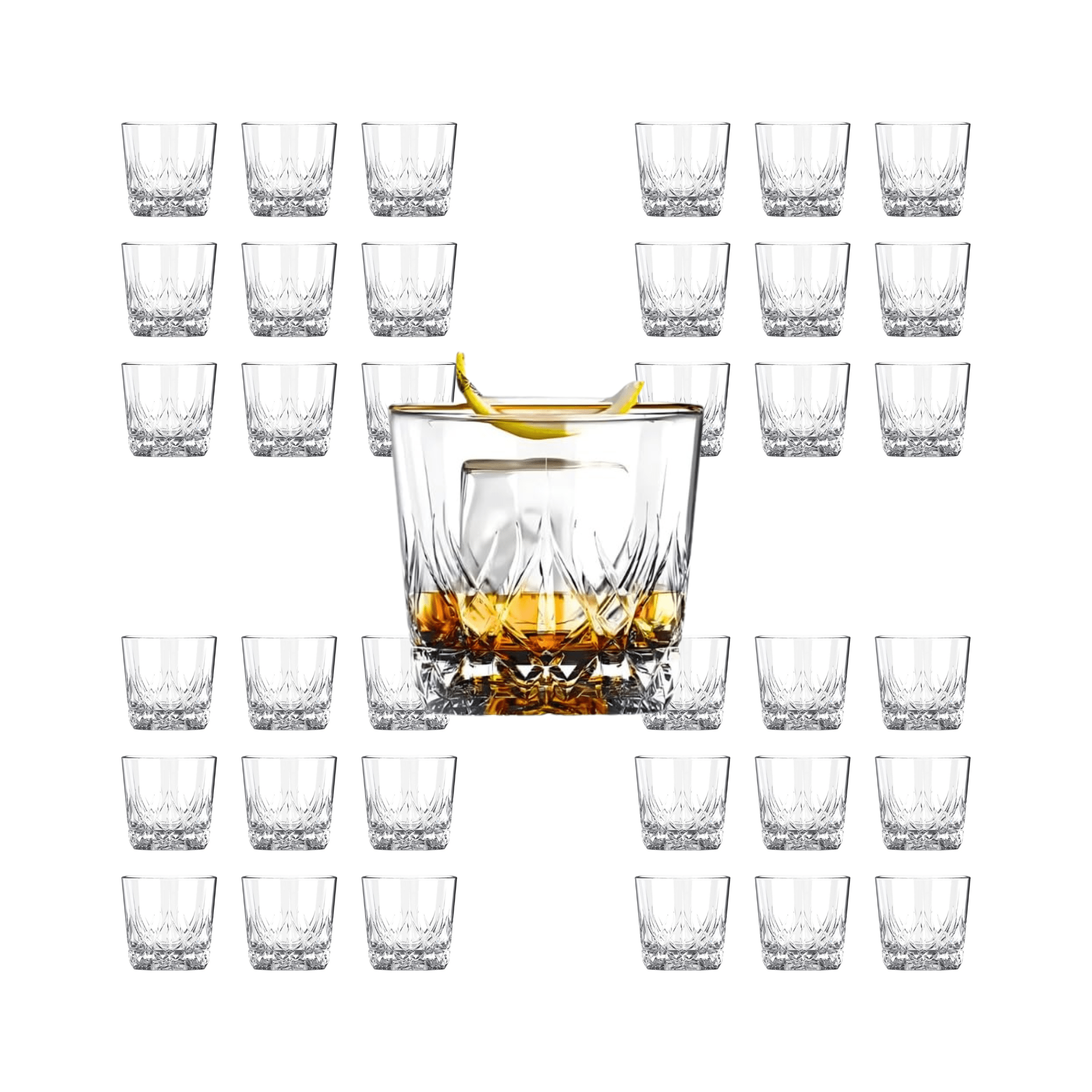 Whiskey Sour Old Fashioned Glasses Tumblers - 12oz - Set of 6 - POPvault
