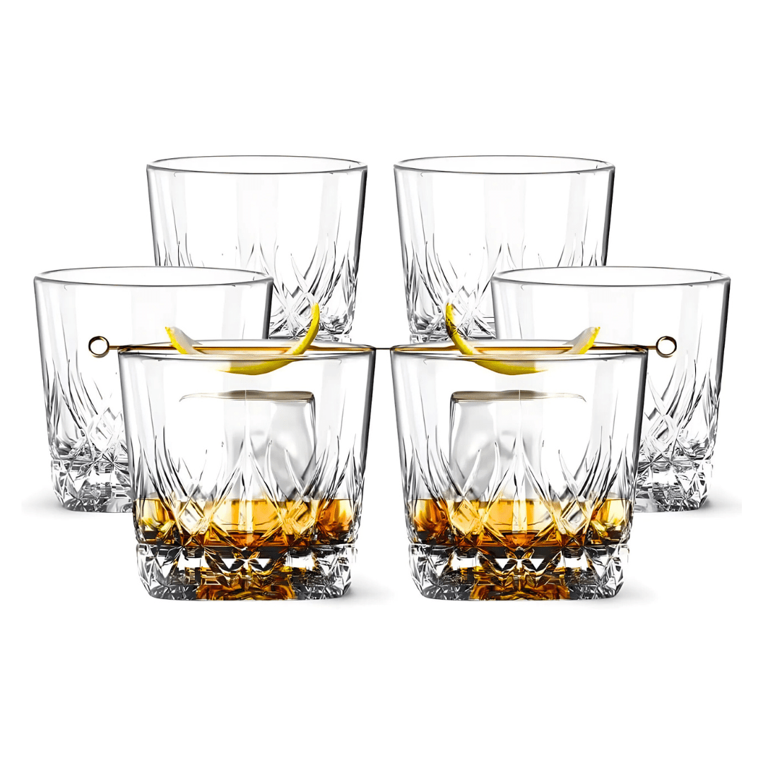 Whiskey Sour Old Fashioned Glasses Tumblers - 12oz - Set of 6 - POPvault