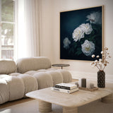 White Peony Moody Wall Art Print - POPvault