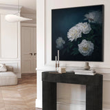 White Peony Moody Wall Art Print - POPvault