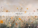 Wildflowers Neutral Canvas Art Print - POPvault