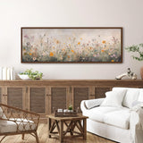 Wildflowers Neutral Canvas Art Print - POPvault