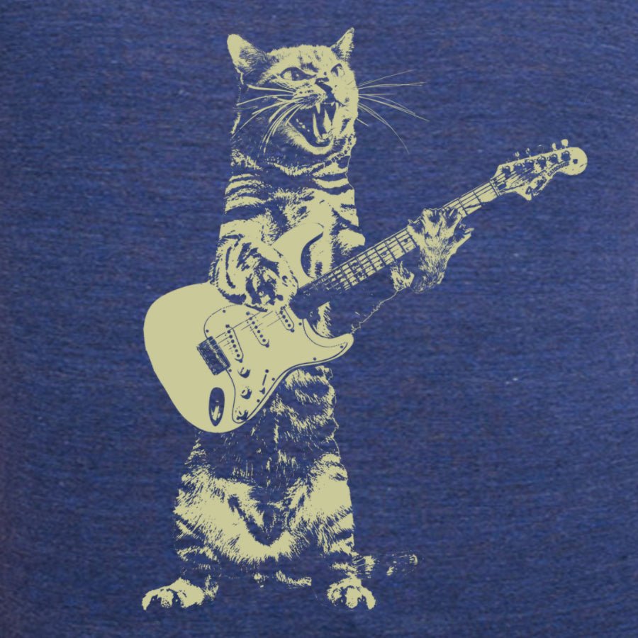 Women's Cat Playing Guitar T-Shirt - POPvault
