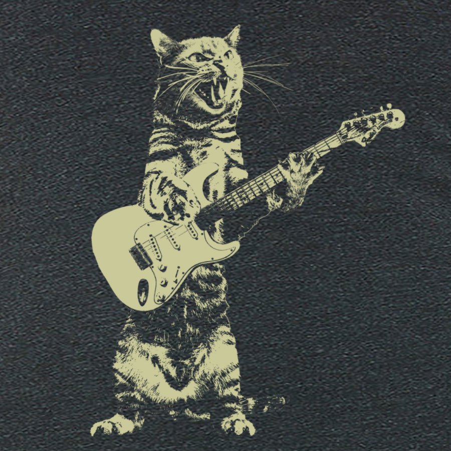 Women's Cat Playing Guitar T-Shirt - POPvault