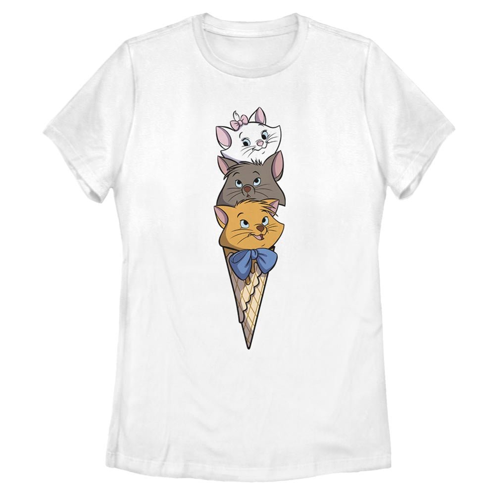 Women's Disney Kitten Ice Cream Stack T-Shirt - POPvault