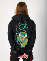 Women's Emerald Tiger Embroidery Hoodie - POPvault