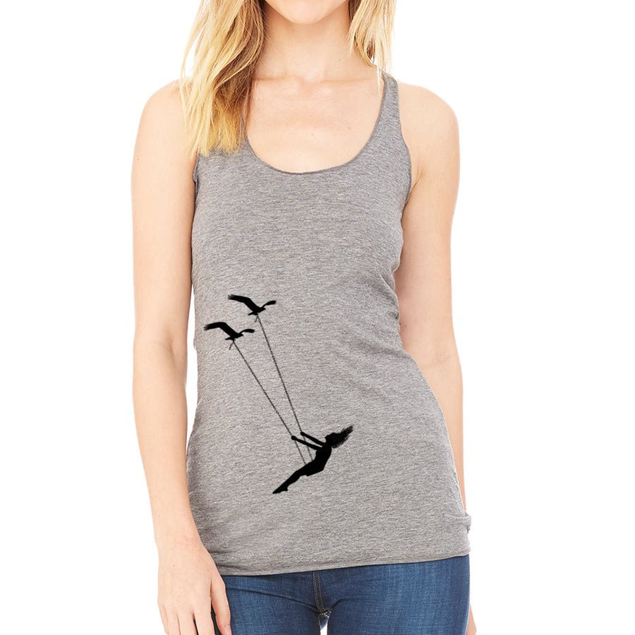 Women's Flying Bird Swing Racerback Tank Top - POPvault