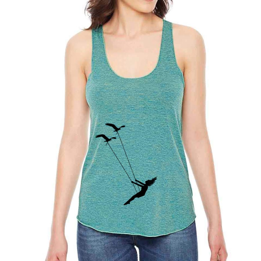 Women's Flying Bird Swing Racerback Tank Top - POPvault