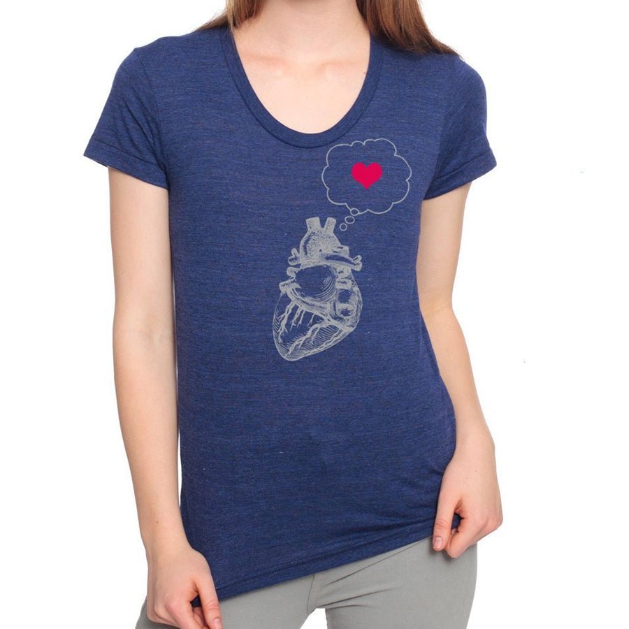 Women's Heart Thinking Heart T-Shirt - POPvault