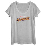 Women's Marvel Classic Logo Scoop Neck T-Shirt - POPvault