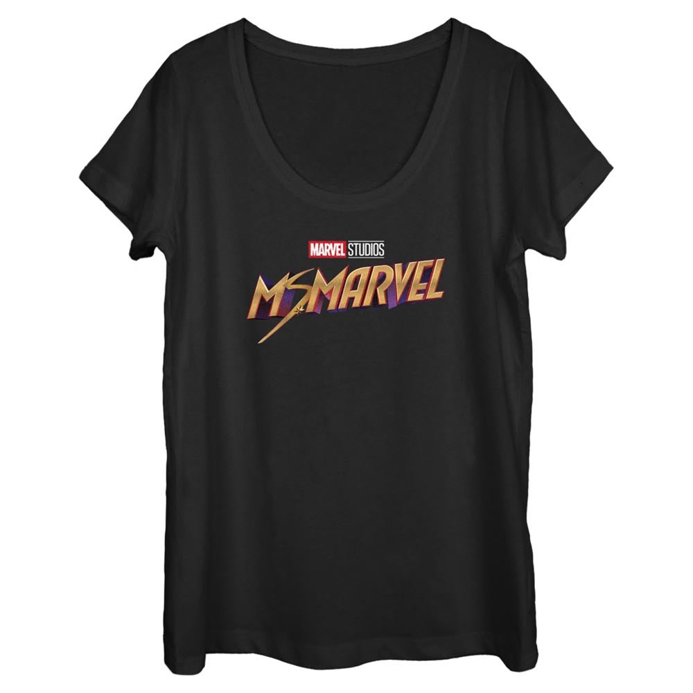 Women's Marvel Classic Logo Scoop Neck T-Shirt - POPvault