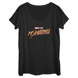 Women's Marvel Classic Logo Scoop Neck T-Shirt - POPvault