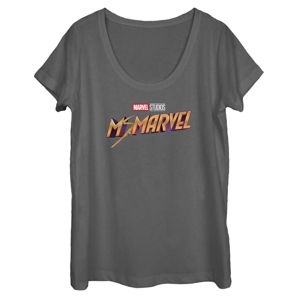 Women's Marvel Classic Logo Scoop Neck T-Shirt - POPvault