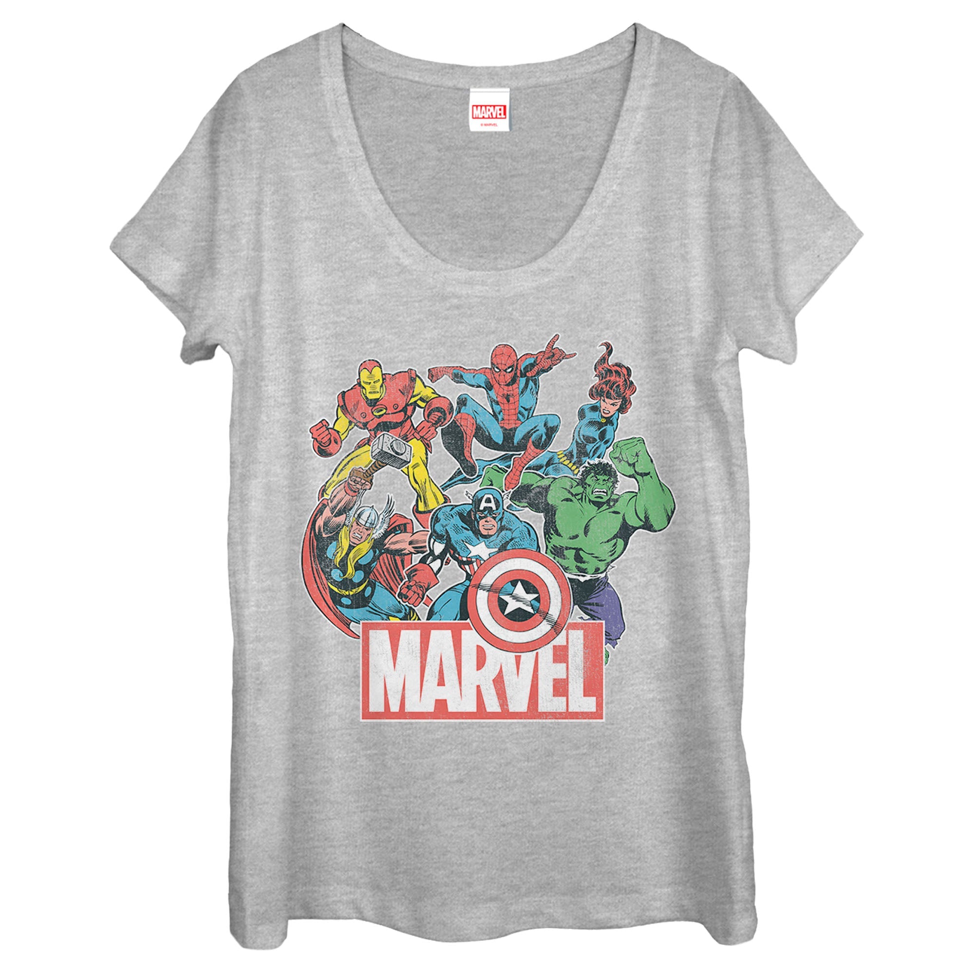 Women's Marvel Heroes of Today Scoop Neck T-Shirt - POPvault