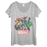 Women's Marvel Heroes of Today Scoop Neck T-Shirt - POPvault