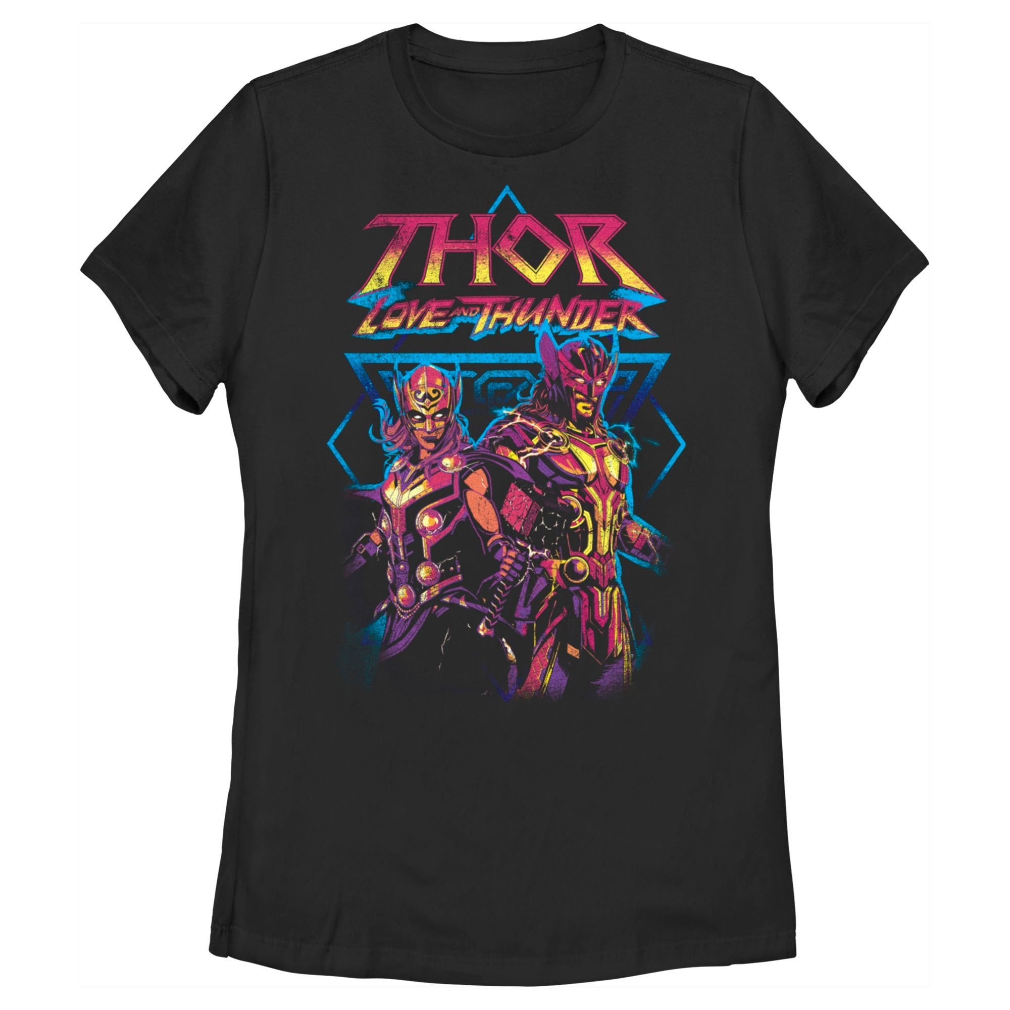 Women's Marvel Thor Love and Thunder Grunge Thunder T - Shirt - POPvault