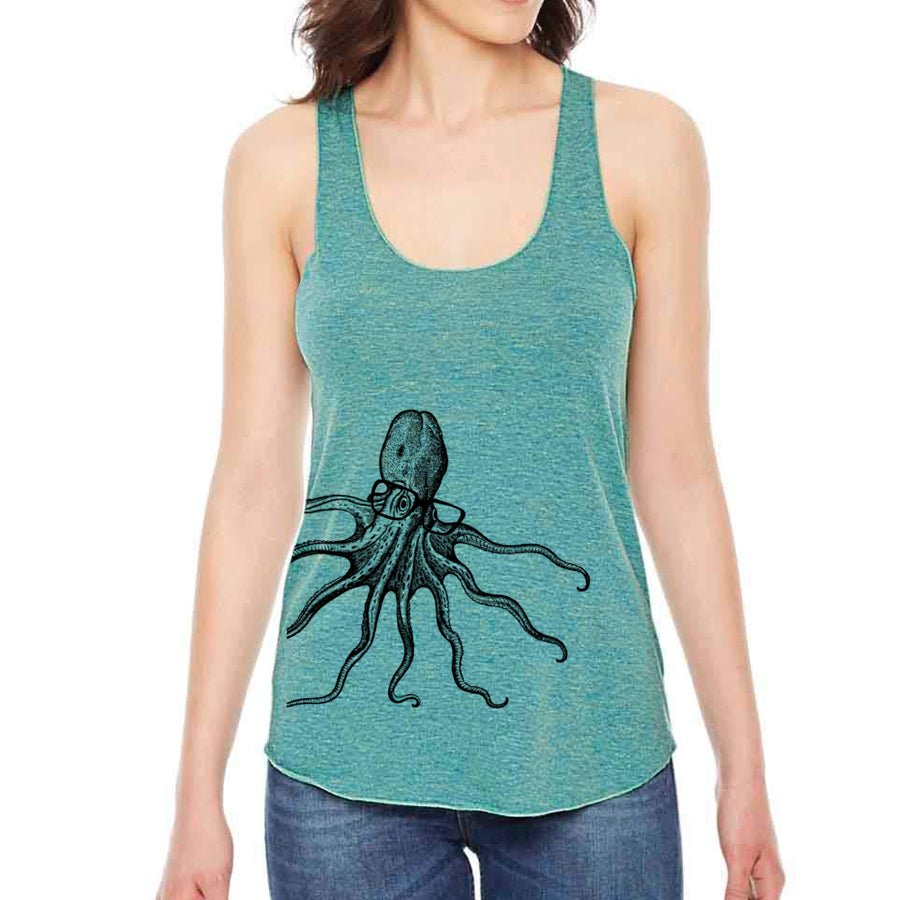 Women's Octopus Spectacles Racerback Tank Top - POPvault