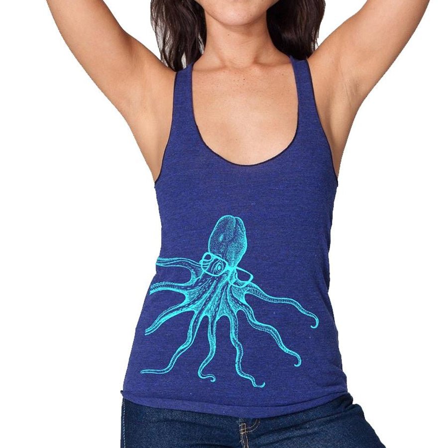 Women's Octopus Spectacles Racerback Tank Top - POPvault