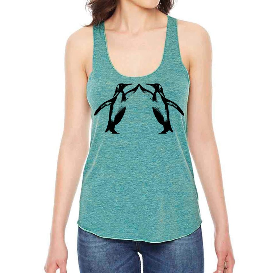 Women's Penguin High Five Racerback Tank Top - POPvault