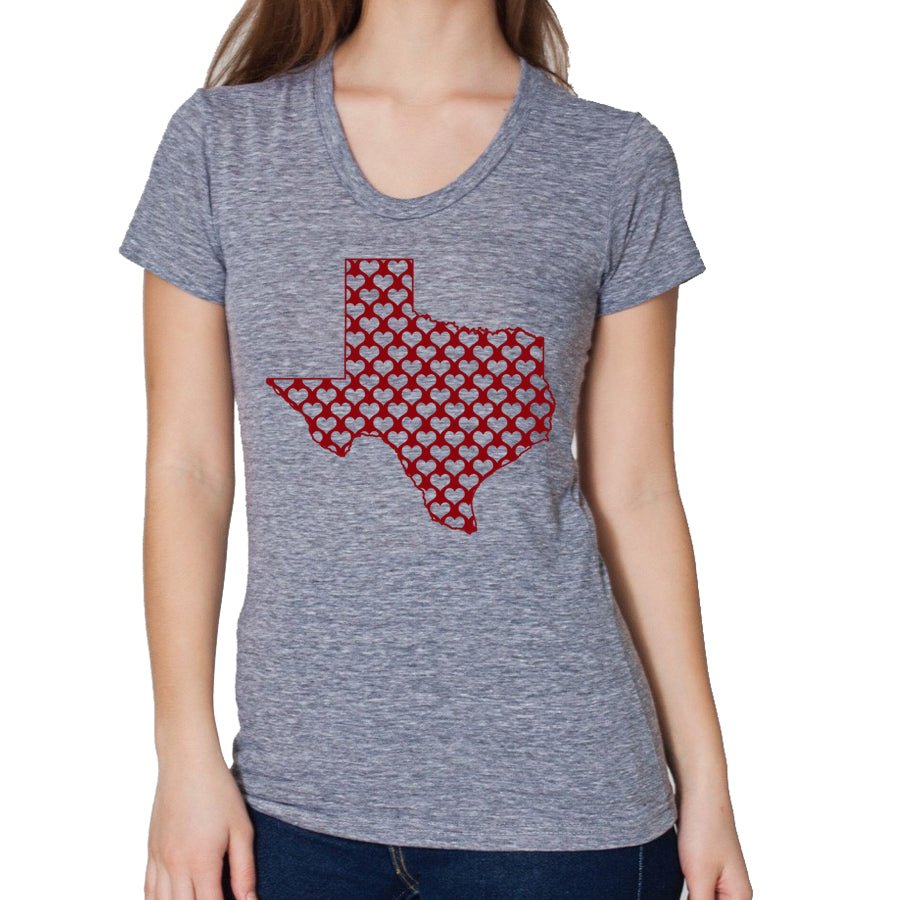 Women's Texas Hearts T-Shirt - POPvault