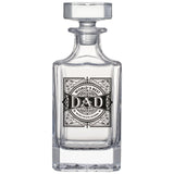 Wooden Boxed "DAD" Whiskey 730 ml Decanter Gift Set With 2 Whiskey Glass - POPvault