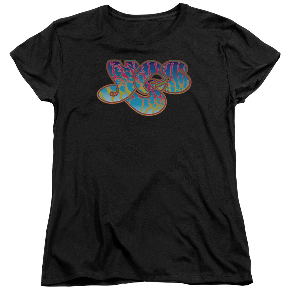 Yes Logo Womens T Shirt Black - POPvault