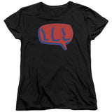 Yes Word Bubble Womens T Shirt Black - POPvault